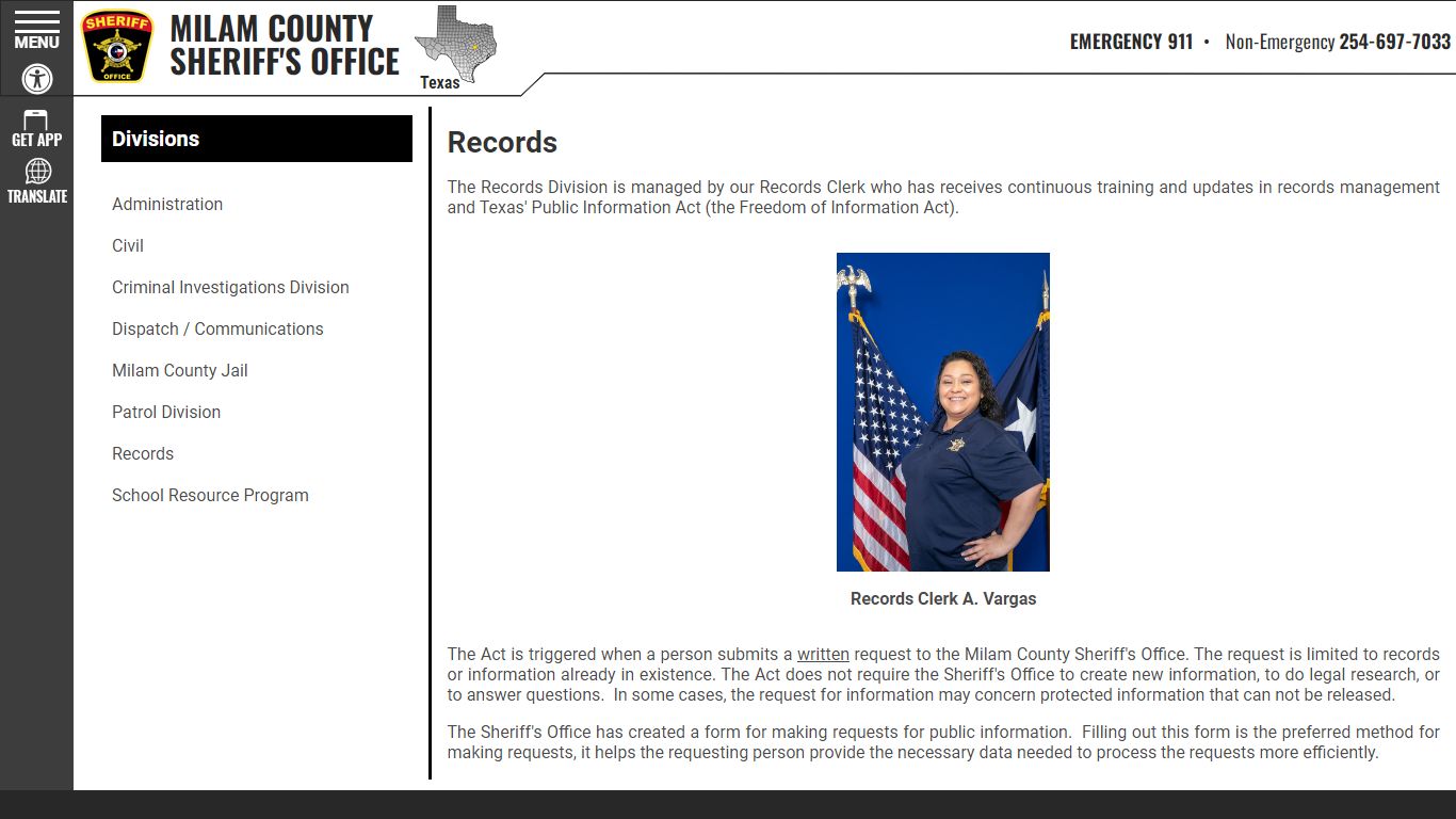 Records | Milam County Sheriff TX